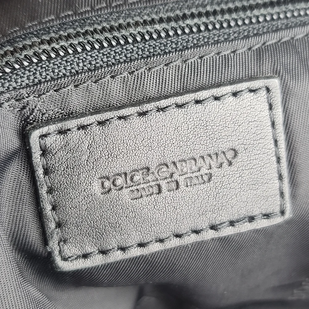 Dolce & Gabbana Nylon Leather Black Bag